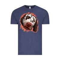 Vintage Denim dalmatians peach glitter background Vintage Tee - Jasminsmagicworld