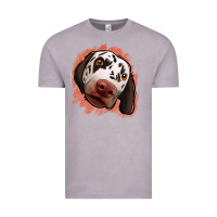Vintage Zinc dalmatians peach glitter background Vintage Tee - Jasminsmagicworld