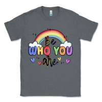 Charcoal Heather be who you are Classic Tee - MaliasSmallBusiness
