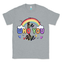Heather Grey be who you are Classic Tee - MaliasSmallBusiness