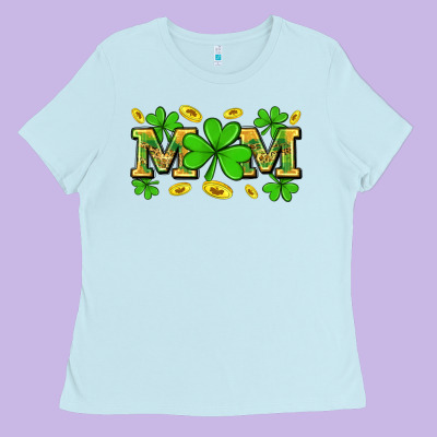 St. Patricks Day Mom Ladies Tee Designed By Neo Western
