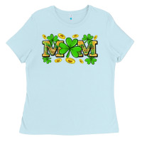 Baby Blue St. patricks day mom Ladies Tee - Neo Western