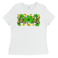 White St. patricks day mom Ladies Tee - Neo Western