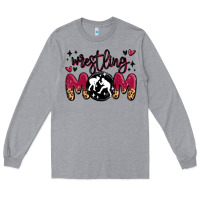 Heather Grey wrestling mom Long Sleeve Tee - MaliasSmallBusiness