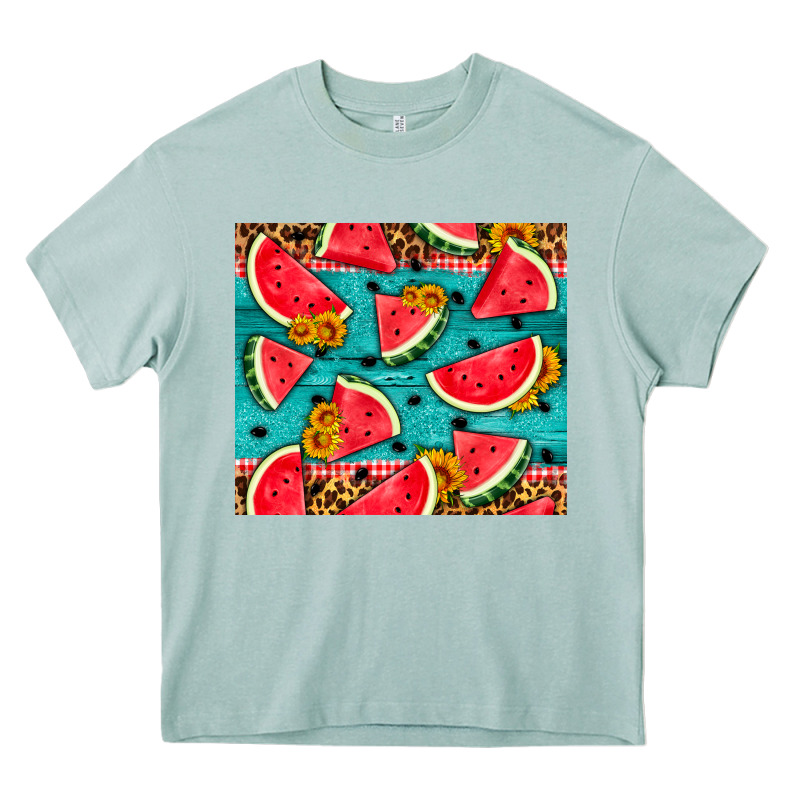 Watermelon And Sunflowers Heavy Core Tee by HRA Design Shop | Teevron