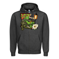 Charcoal Heather louisiana state Zipper Hoodie - BarkalooDesign