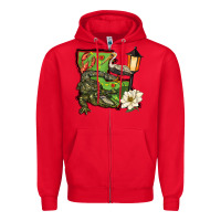 Red louisiana state Zipper Hoodie - BarkalooDesign