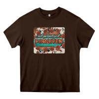 Chocolate Brown not perfect just forgiven Heavy Core Tee - BarkalooDesign