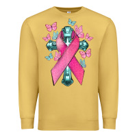 Antique Gold Cancer Cross Cancer Awareness Premium Sweatshirt - HowdyJamesFarm