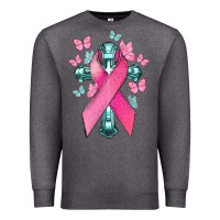 Charcoal Heather Cancer Cross Cancer Awareness Premium Sweatshirt - HowdyJamesFarm