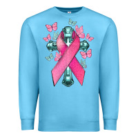 Ocean Blue Cancer Cross Cancer Awareness Premium Sweatshirt - HowdyJamesFarm
