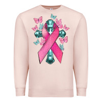 Pale Pink Cancer Cross Cancer Awareness Premium Sweatshirt - HowdyJamesFarm