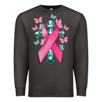 Smoke Cancer Cross Cancer Awareness Premium Sweatshirt - HowdyJamesFarm