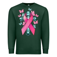Sports Green Cancer Cross Cancer Awareness Premium Sweatshirt - HowdyJamesFarm