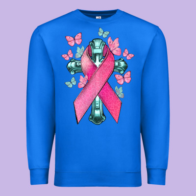 Cancer Cross Cancer Awareness Premium Sweatshirt Designed By Howdyjamesfarm
