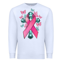 White Cancer Cross Cancer Awareness Premium Sweatshirt - HowdyJamesFarm
