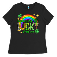 Black St. Patrick's Day Mommy's little lucky charm Ladies Tee - Neo Western