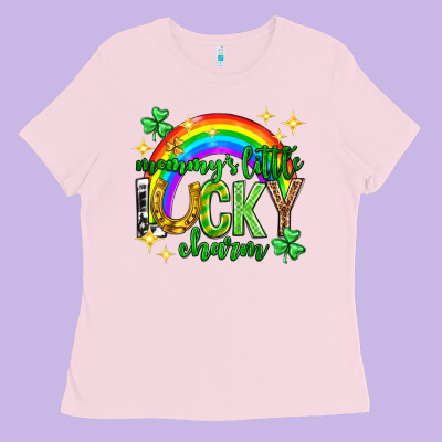 St. Patrick's Day Mommy's Little Lucky Charm Ladies Tee Designed By Neo Western