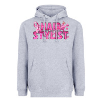 Heather Grey Breast Cancer hair stylist Heavyweight Hoodie - texasbilliewilder