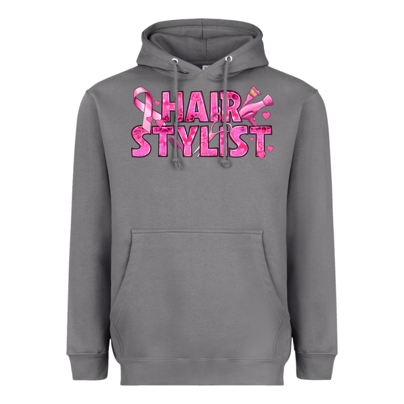 Breast Cancer Hair Stylist Heavyweight Hoodie by texasbilliewilder | Teevron