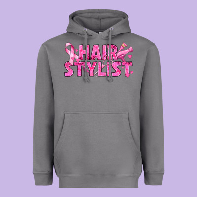 Breast Cancer Hair Stylist Heavyweight Hoodie Designed By Texasbilliewilder