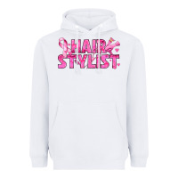 White Breast Cancer hair stylist Heavyweight Hoodie - texasbilliewilder