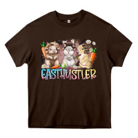 Chocolate Brown east hustler Heavy Core Tee - RacoonDesign