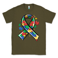 Autism Puzzle Ribbon Classic Tee | Teevron