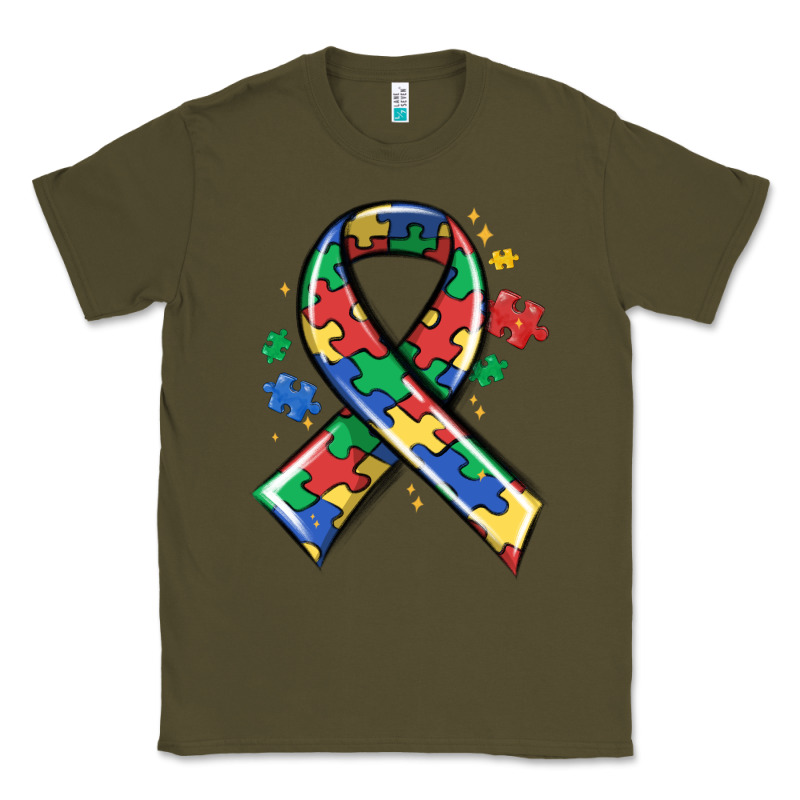 Autism Puzzle Ribbon Classic Tee by MaliasSmallBusiness | Teevron