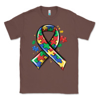 Chestnut autism puzzle ribbon Classic Tee - MaliasSmallBusiness