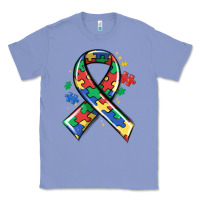 Colony Blue autism puzzle ribbon Classic Tee - MaliasSmallBusiness