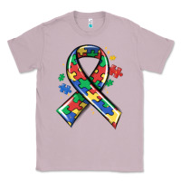 Lilac autism puzzle ribbon Classic Tee - MaliasSmallBusiness
