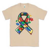 Mushroom autism puzzle ribbon Classic Tee - MaliasSmallBusiness