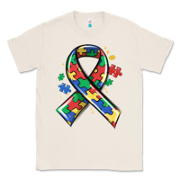 Natural autism puzzle ribbon Classic Tee - MaliasSmallBusiness
