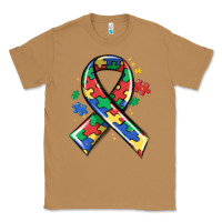 Toasted Coconut autism puzzle ribbon Classic Tee - MaliasSmallBusiness