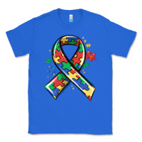 True Royal autism puzzle ribbon Classic Tee - MaliasSmallBusiness