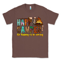 Chestnut Happy Camper Be Happy Or Go Away Classic Tee - CowhideDigitalArt