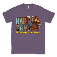 Lavender Happy Camper Be Happy Or Go Away Classic Tee - CowhideDigitalArt