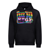 Black Free dad hugs pride Urban Hoodie - FaDigitalArtStudio