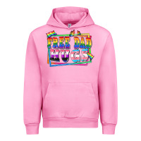 Fuchsia Pink Free dad hugs pride Urban Hoodie - FaDigitalArtStudio