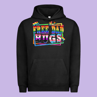 Free Dad Hugs Pride Urban Hoodie Designed By Fadigitalartstudio