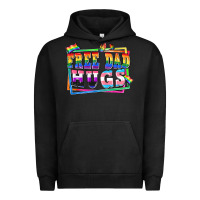 Pigment Black Free dad hugs pride Urban Hoodie - FaDigitalArtStudio