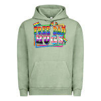 Pigment Oil Green Free dad hugs pride Urban Hoodie - FaDigitalArtStudio