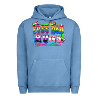 Pigment Pebble Blue Free dad hugs pride Urban Hoodie - FaDigitalArtStudio