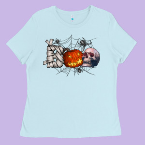 Boo Ladies Tee Designed By Cowhidedigitalart