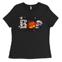 Black boo Ladies Tee - CowhideDigitalArt