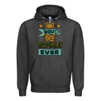 Charcoal Heather world's best uncle ever Zipper Hoodie - Jasminsmagicworld