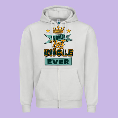 World's Best Uncle Ever Zipper Hoodie Designed By Jasminsmagicworld