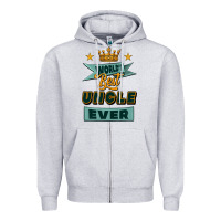 Heather Grey world's best uncle ever Zipper Hoodie - Jasminsmagicworld