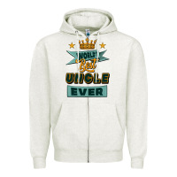 Oatmeal Heather world's best uncle ever Zipper Hoodie - Jasminsmagicworld
